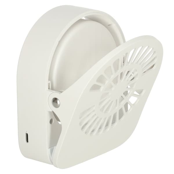 Sengebordslampe med clips til læsning, hvid