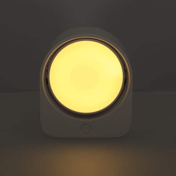 Sengebordslampe med clips til læsning, hvid