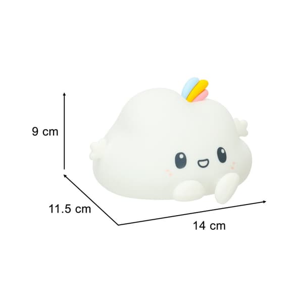 Silikonivalkoinen RGB-pilvivalaisin lapsille