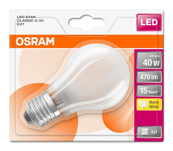 LED Retro Standard 6W/827 E27 Matt, 40W