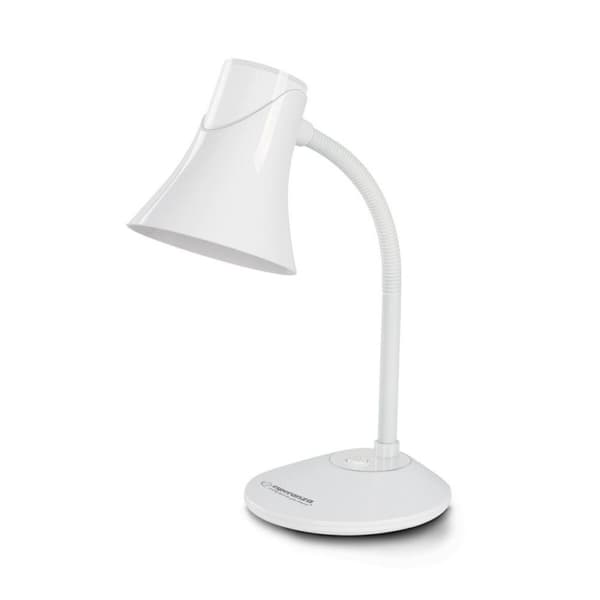 Skrivebordslampe Esperanza ELD111W Hvid Sort Plastik 12 W Hvid
