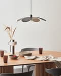 Miniatyrbilde 4 av 9: Pendellampe Svart Jern Metallskjerm Belysning Hengende Lampe Stil Stue Rom