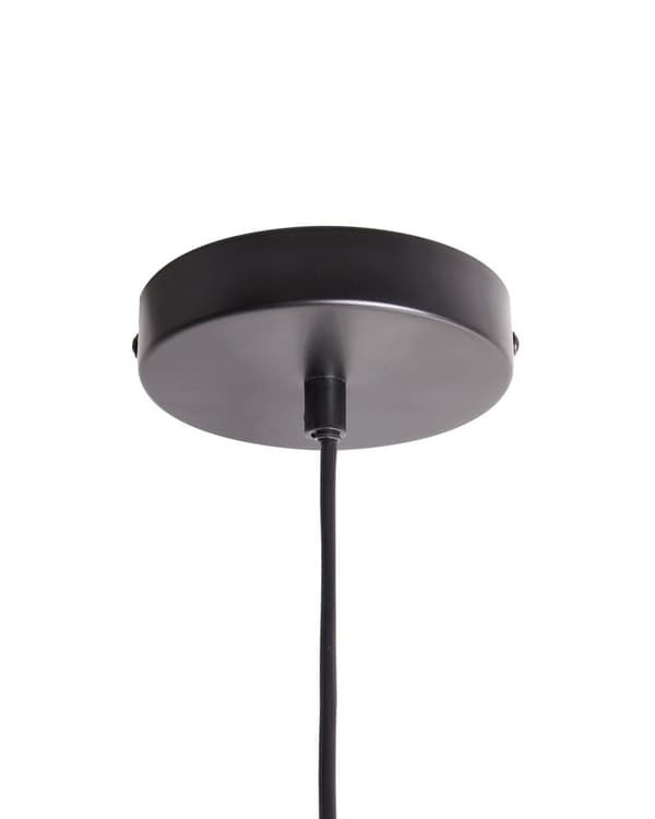 Pendellampe Svart Jern Metallskjerm Belysning Hengende Lampe Stil Stue Rom