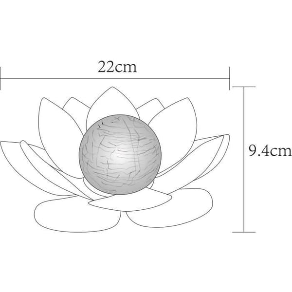 Solar näckros - GALIX - Sprucken boll - 7 Lumen - 8 timmars belysning - På/av-knapp