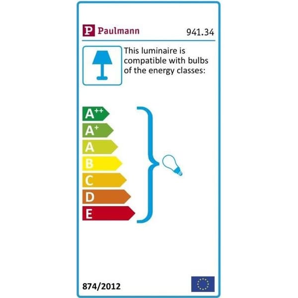 Paulmann 94134 Mac II kabelsystem med 5 spotlights utan glödlampa, max. 10W GU5.3 Vit