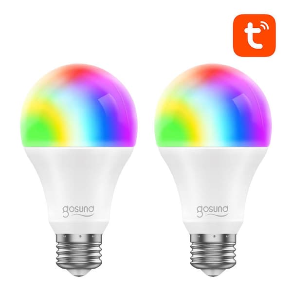Smart Bulb WiFi RGB LED Gosund WB4-2 E27 (2-pakning) Tuya