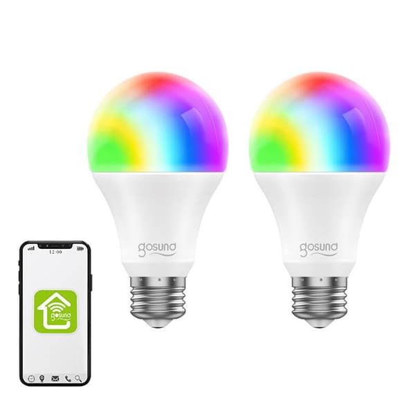 Smart Bulb WiFi RGB LED Gosund WB4-2 E27 (2-pakning) Tuya