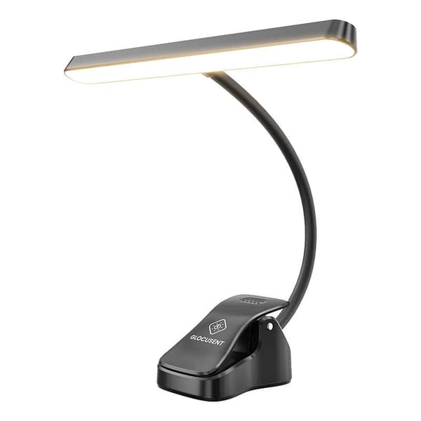 Trådløs lampe Glocusent Music Stand Light, USB-C 4000mAh (sort)