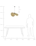 Miniatyrbillede 9 af 9: Pendellampe hvidt jern rattan ⌀ 60 x 110 cm håndlavet åben rustik stil stue værelse