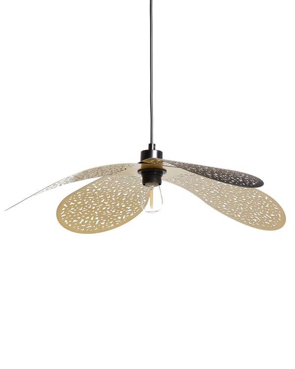 Pendellampe sort jern metalskærm moderne glamour stil stue spisestue stue værelse