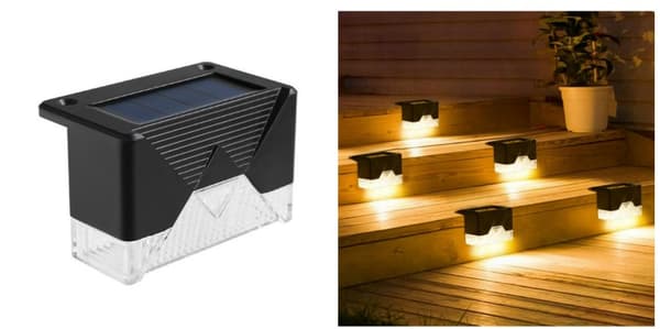 INF 4 pakke solcelledækslys, HJ-069 trappetrinslys