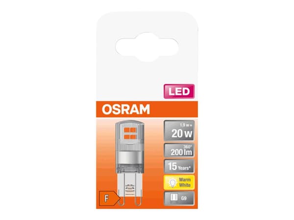 LED PIN 20W/827 clear G9 - C / 6 pcs