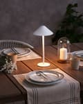 Miniatyrbillede 2 af 11: Bordlampe Hvid Aluminium 31 cm LED Lampe til Bord Genopladelig Sengebordslampe Trådløs USB Natbordslampe med Batteri