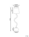 Miniatyrbilde 3 av 11: Bordlampe Beige Jern Aluminium med Berøringsbryter USB-kabel for Trådløs lading Innendørs Utendørs Moderne