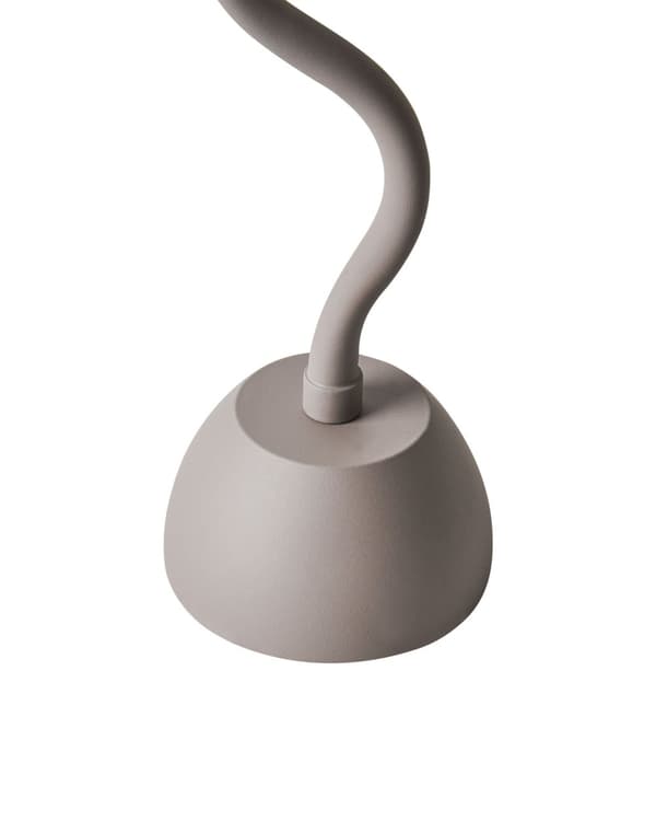 Bordlampe Beige Aluminium 39 cm LED Lampe til Bord Genopladelig Sengebordslampe Trådløs USB Natbordslampe med Batteri