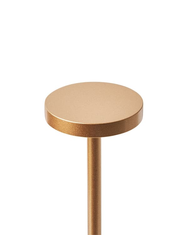 Bordlampe Guld Metal 35 cm LED Lampe til Bord Genopladelig Sengebordslampe Trådløs USB Natbordslampe med Batteri