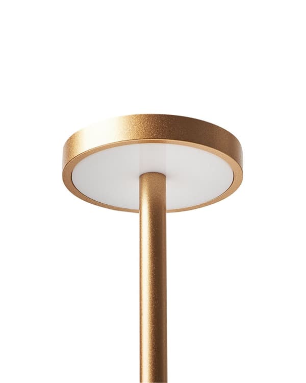 Bordlampe Guld Metal 35 cm LED Lampe til Bord Genopladelig Sengebordslampe Trådløs USB Natbordslampe med Batteri