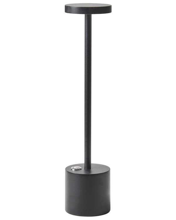 Bordlampe Sort Metal 35 cm LED Lampe til Bord Genopladelig Sengebordslampe Trådløs USB Natbordslampe med Batteri