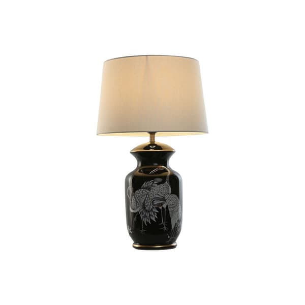 Bordslampa Home ESPRIT Svart Gyllene Keramik 50 W 220 V 40 x 40 x 70 cm