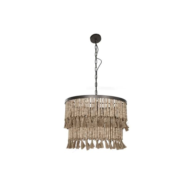 Taklampa Home ESPRIT Brun Naturell Trä Metall 50 W 61 x 61 x 117 cm Självtorkning