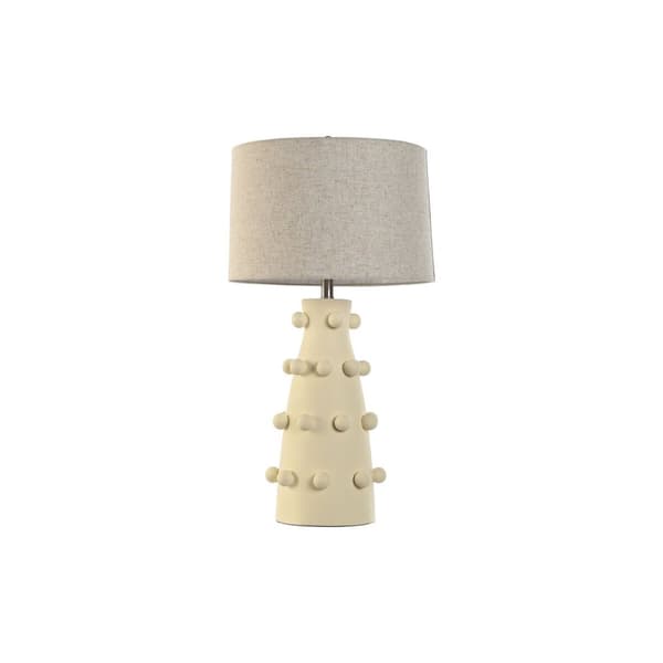 Bordlampe Home ESPRIT Flødefarvet Stentøj 50 W 220 V 40 x 40 x 76 cm