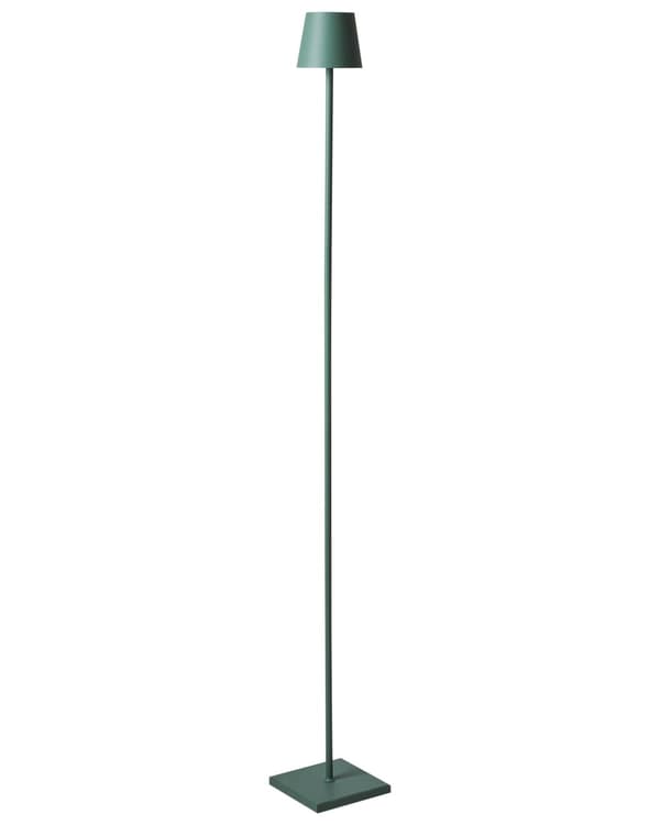 Gulvlampe Grøn Sort Metal H 131 cm LED Standerlampe med Touch Moderne Genopladelig Lampe til Gulv Ledningsfri Hjørnelampe over Sofa