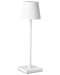 Miniatyrbillede 6 af 11: Bordlampe Hvid Metal 37 cm LED Lampe til Bord Genopladelig Sengebordslampe Trådløs USB Natbordslampe med Batteri