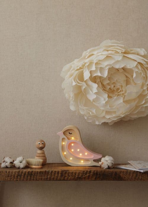 Little Lights - Cream Strawberry Bird Night Light