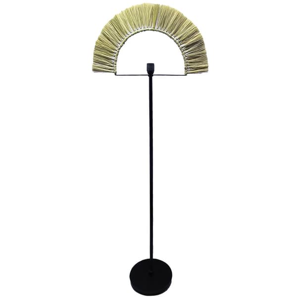 Golvlampa DKD Home Decor Svart Naturell Jute Järn 50 W 220 V 56 x 26 x 152 cm