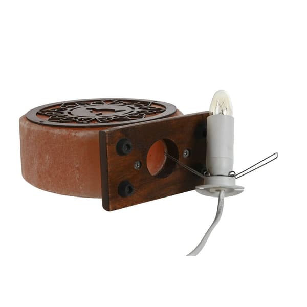 Bordslampa Home ESPRIT Brun Rosa Salt Mangoträ 15 W 220 V 16 x 7 x 18 cm