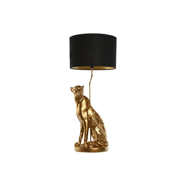 Bordslampa Home ESPRIT Svart Gyllene 33 x 33 x 78,5 cm