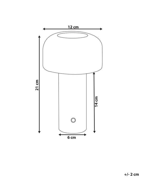 Trådløs bordlampe Rød Metall 21 cm LED Oppladbar USB Justerbart lys Moderne design Utendørs- og innendørsbruk Bærbar lampe Belysning