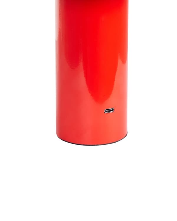Trådløs bordlampe Rød Metall 21 cm LED Oppladbar USB Justerbart lys Moderne design Utendørs- og innendørsbruk Bærbar lampe Belysning