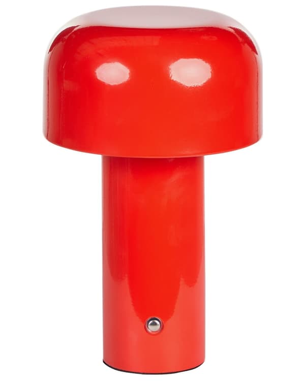 Trådløs bordlampe Rød Metall 21 cm LED Oppladbar USB Justerbart lys Moderne design Utendørs- og innendørsbruk Bærbar lampe Belysning