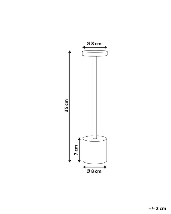 Bordlampe Svart Jern 35 cm Aluminium Innendørs Utendørs Moderne design