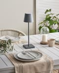 Miniatyrbilde 4 av 11: Trådløs bordlampe Mørkegrå Aluminium 38 cm LED Oppladbar USB Berøringsbryter Justerbart lys Moderne design Bærbar lampe Utendørs Innendørs