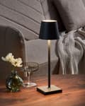 Miniatyrbilde 5 av 11: Trådløs bordlampe Mørkegrå Aluminium 38 cm LED Oppladbar USB Berøringsbryter Justerbart lys Moderne design Bærbar lampe Utendørs Innendørs
