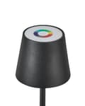 Miniatyrbilde 7 av 11: Trådløs bordlampe Svart Metall 37 cm LED Oppladbar RGB-funksjon Moderne design Bærbar lampe Trådløs belysning