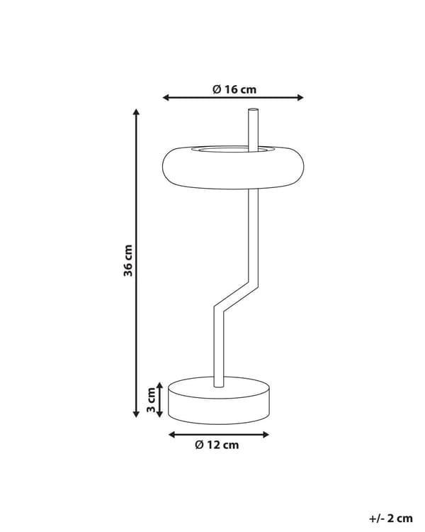 Bordlampe Hvit Jern 36 cm Aluminium Innendørs Utendørs Moderne design