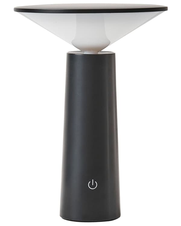 Trådløs bordlampe Svart Jern 19 cm LED Oppladbar Justerbart lys Moderne design Utendørs- og innendørsbruk Bærbar lampe Belysning