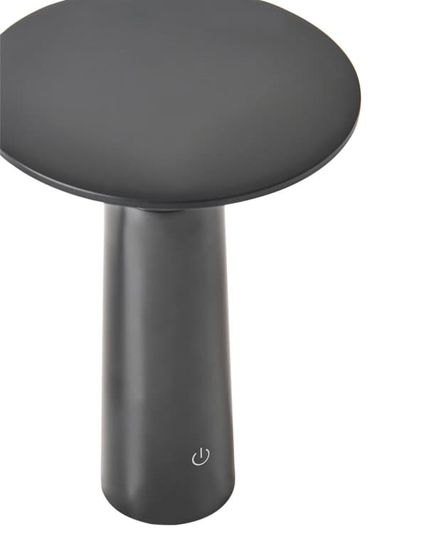 Trådløs bordlampe Svart Jern 19 cm LED Oppladbar Justerbart lys Moderne design Utendørs- og innendørsbruk Bærbar lampe Belysning