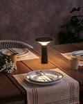 Miniatyrbilde 2 av 11: Trådløs bordlampe Svart Jern 19 cm LED Oppladbar Justerbart lys Moderne design Utendørs- og innendørsbruk Bærbar lampe Belysning