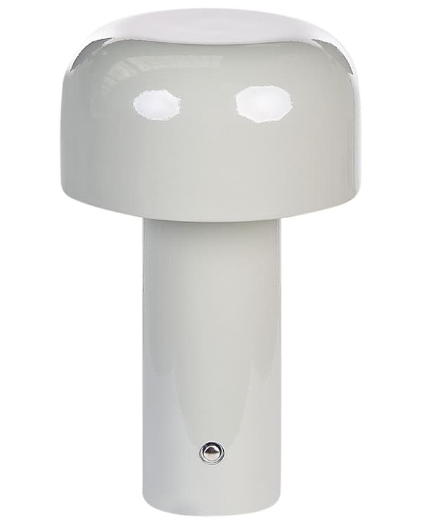 Trådløs bordlampe Grå Metall 21 cm LED Oppladbar USB Justerbart lys Moderne design Utendørs- og innendørsbruk Bærbar lampe Belysning