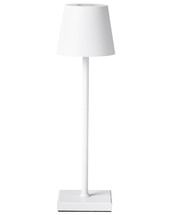 Trådløs bordlampe Hvit Metall 37 cm LED Oppladbar RGB-funksjon Moderne design Bærbar lampe Trådløs belysning