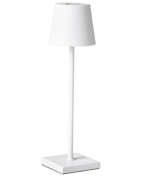 Trådløs bordlampe Hvit Metall 37 cm LED Oppladbar RGB-funksjon Moderne design Bærbar lampe Trådløs belysning
