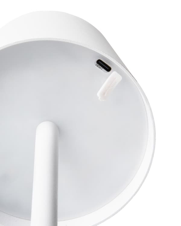 Trådløs bordlampe Hvit Metall 37 cm LED Oppladbar RGB-funksjon Moderne design Bærbar lampe Trådløs belysning