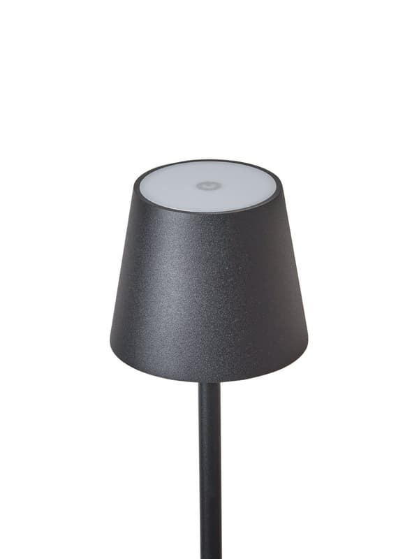 Trådløs gulvlampe Svart Jern 131 cm LED Oppladbar Justerbart lys Moderne design Utendørs- og innendørsbruk Bærbar lampe Belysning