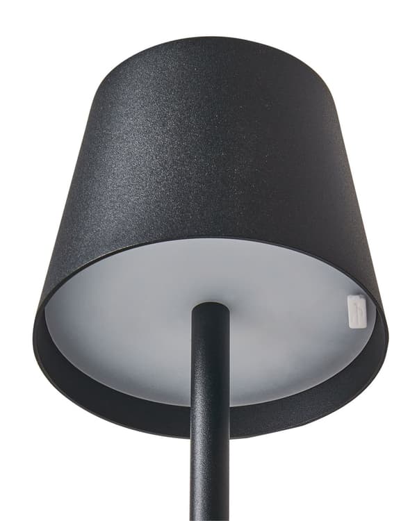 Trådløs gulvlampe Svart Jern 131 cm LED Oppladbar Justerbart lys Moderne design Utendørs- og innendørsbruk Bærbar lampe Belysning