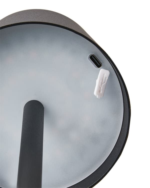 Trådløs gulvlampe Svart Jern 131 cm LED Oppladbar Justerbart lys Moderne design Utendørs- og innendørsbruk Bærbar lampe Belysning