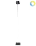 Miniatyrbilde 1 av 11: Trådløs gulvlampe Svart Jern 131 cm LED Oppladbar Justerbart lys Moderne design Utendørs- og innendørsbruk Bærbar lampe Belysning